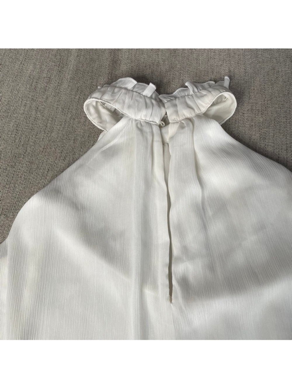 H&M Cream Ruffle-Neck Blouse - Picture 2 of 3